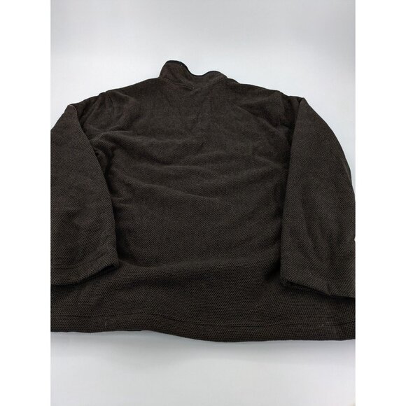 Orvis Sweater Mens Extra Large Brown Pullover 1/4 Quarter Zip Preppy XL - Picture 2 of 8